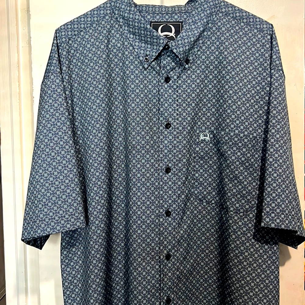 Cinch brand men’s short sleeve button up shirt